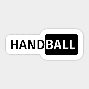 European Handball Basic Sport Design Black and White Sticker